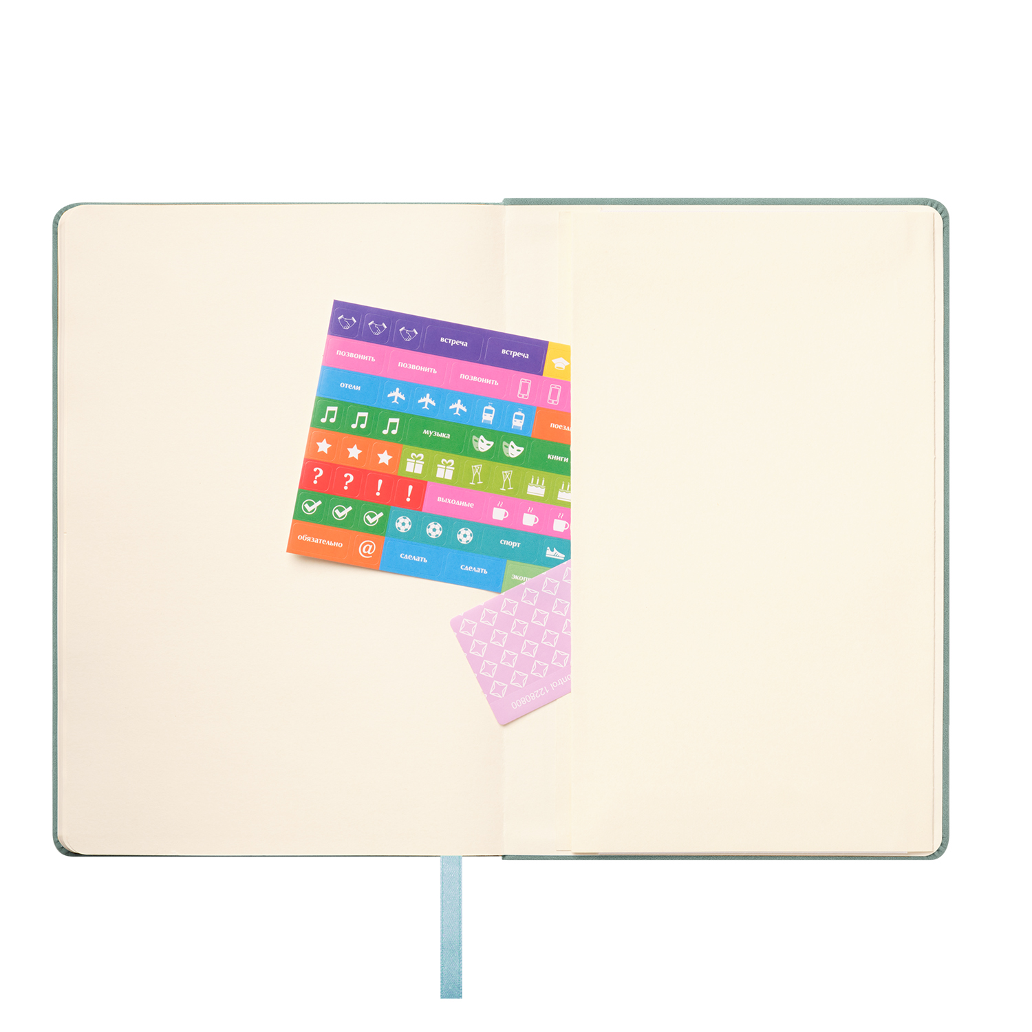 Ежедневник Stella недатированный с магнитом на обложке, бирюзовый-10