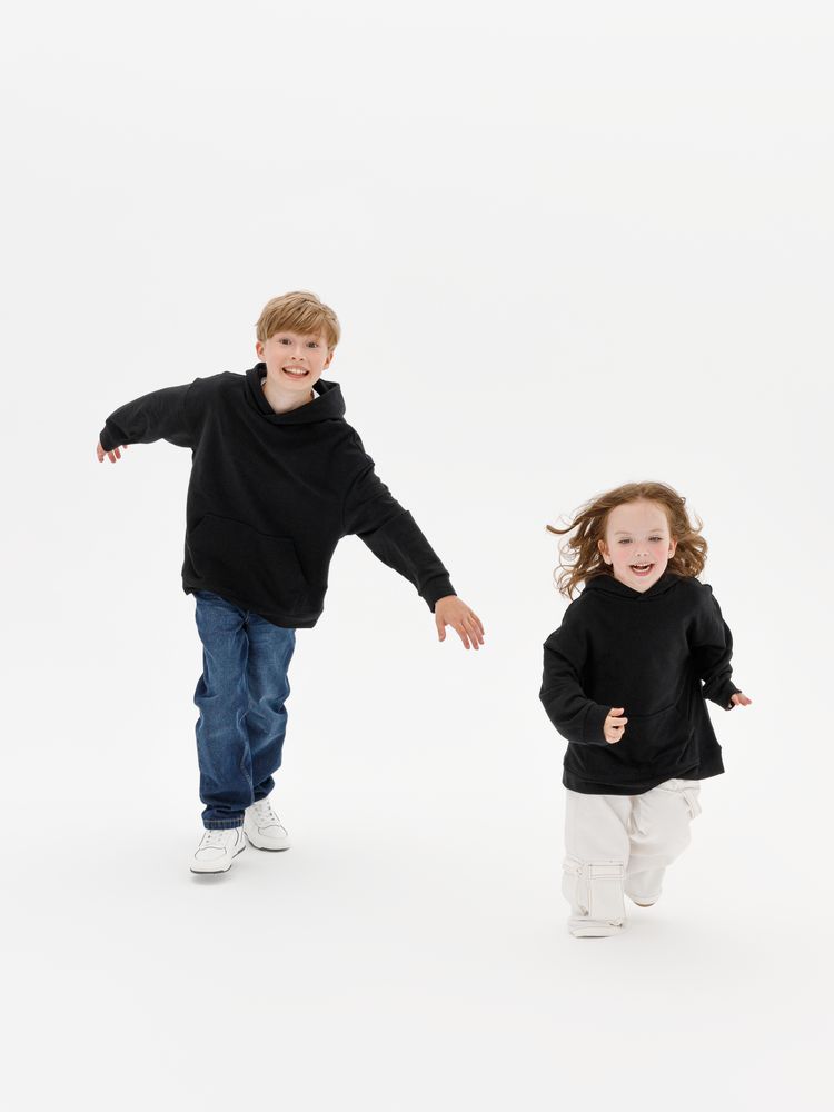 Худи детское оверсайз Houdini, черное-8