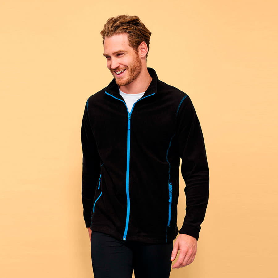 Толстовка мужская флисовая NOVA MEN 200, темно-серый, оранжевый-1