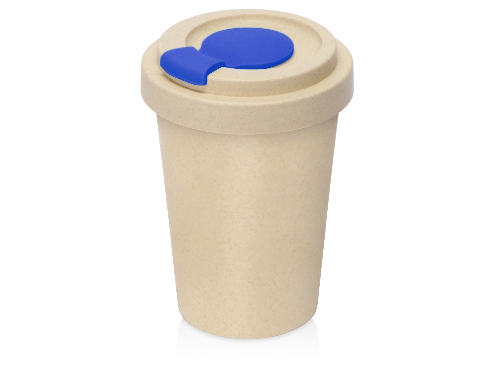 Стакан из пшеничного волокна Flava, бежевый/синий (без манжеты)-0