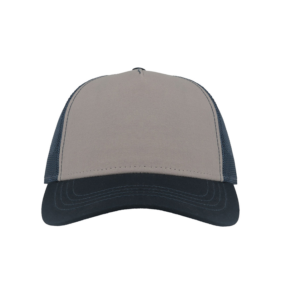 Бейсболка RAPPER CANVAS-S, 5 клиньев, пластиковая застёжка, серый, темно-синий-7