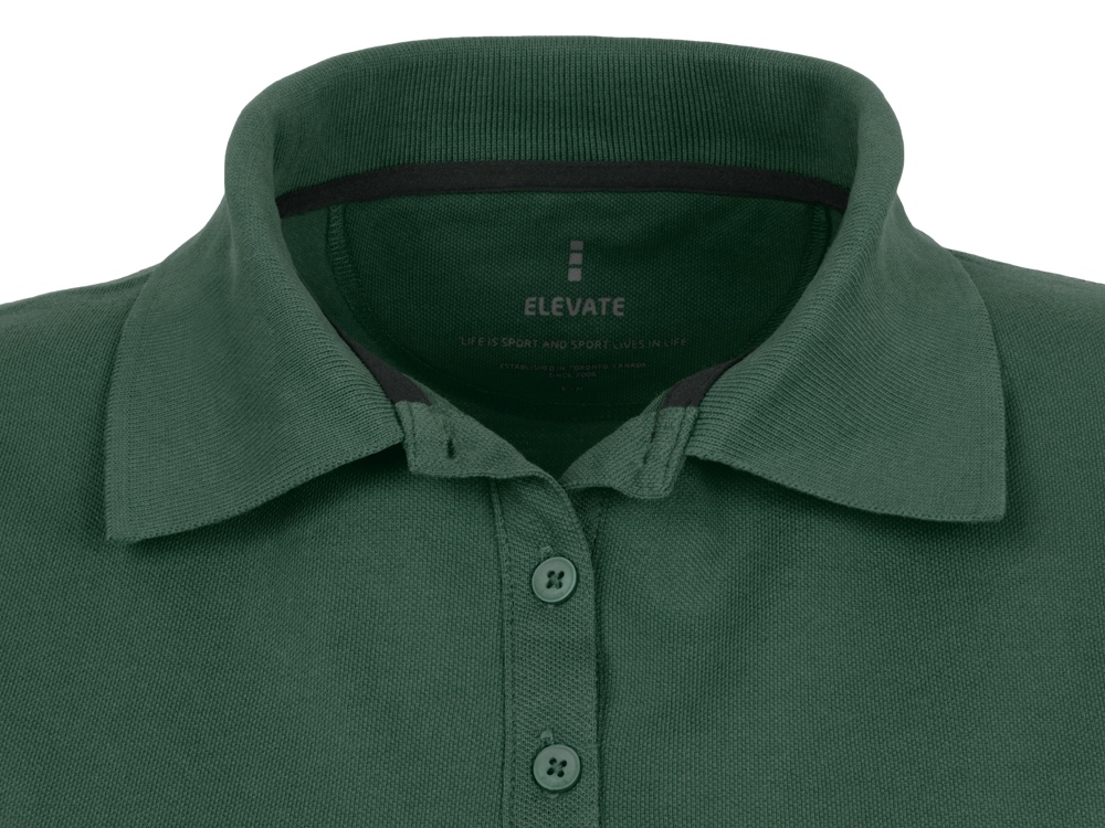 Calgary женская футболка-поло с коротким рукавом, изумрудный-2