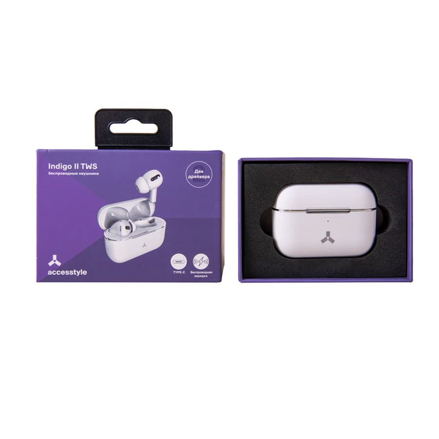 Беспроводные наушники Accesstyle Indigo II TWS, белый, белый-2