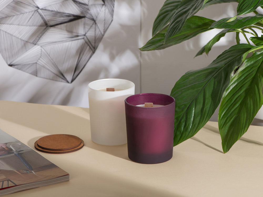 Свеча соевая ароматическая в стекле Niort, бордовая-6