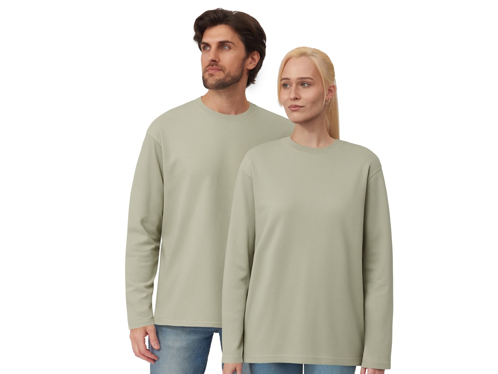 Лонгслив оверсайз Berlin унисекс, оливковый-0