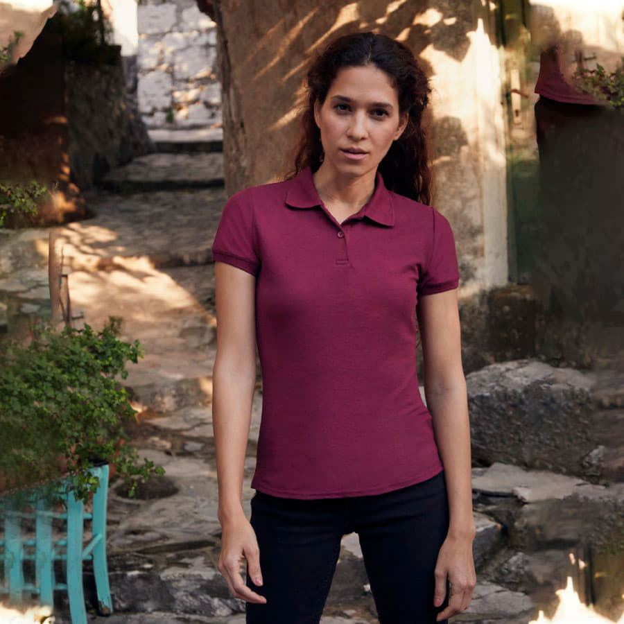 Поло женское 65/35 POLO LADY-FIT 180, желтый-1