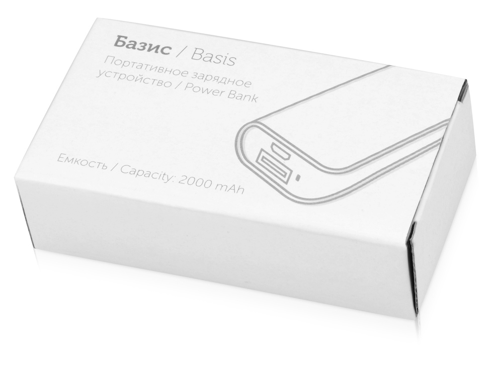 Портативное зарядное устройство (power bank) Basis, 2000 mAh, зеленое яблоко-3