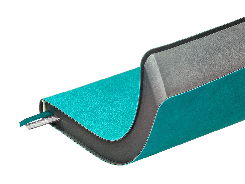 Ежедневник А5 датированный Boston 2026, морская волна с серым обрезом-5