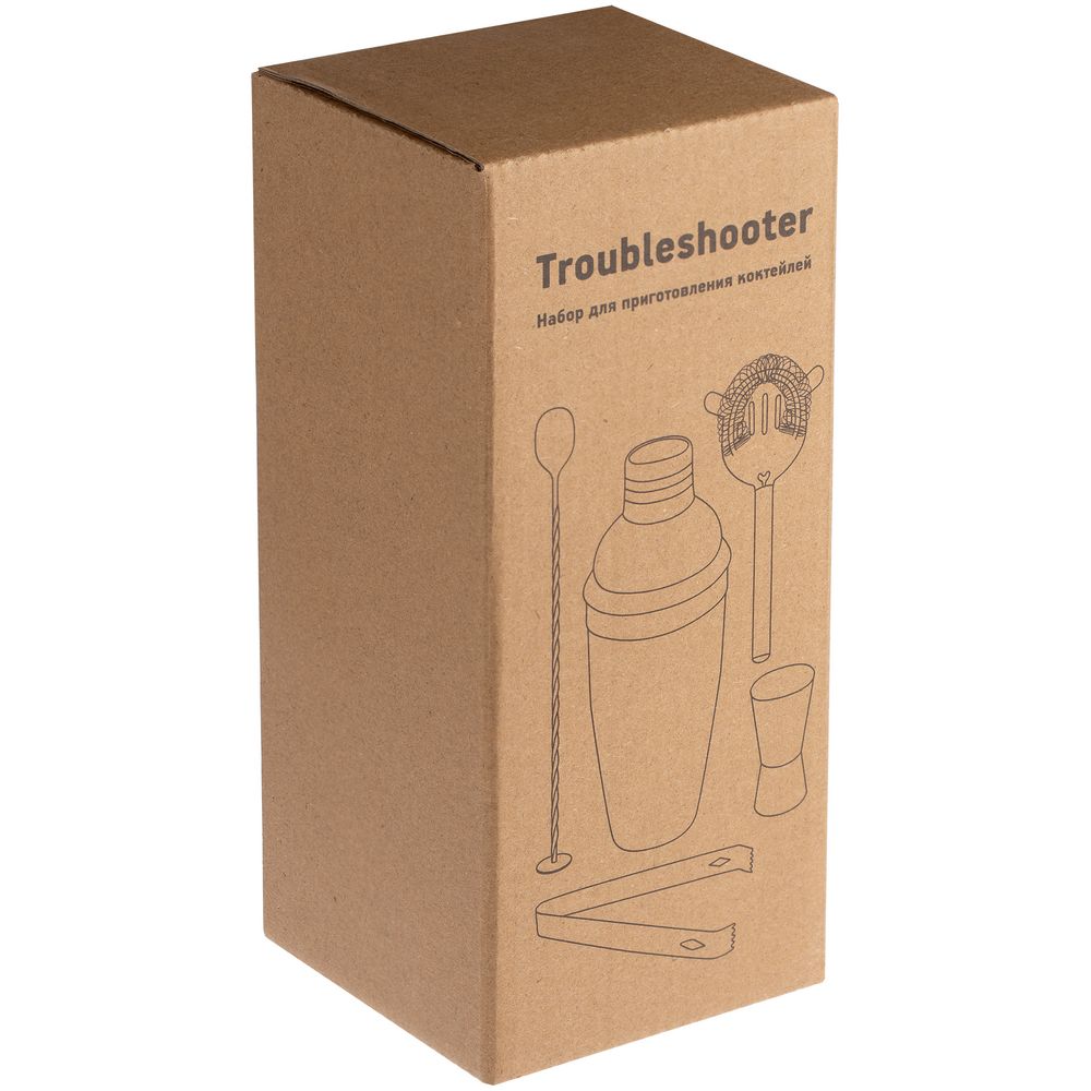 Набор для приготовления коктейлей Troubleshooter, серебристый-2