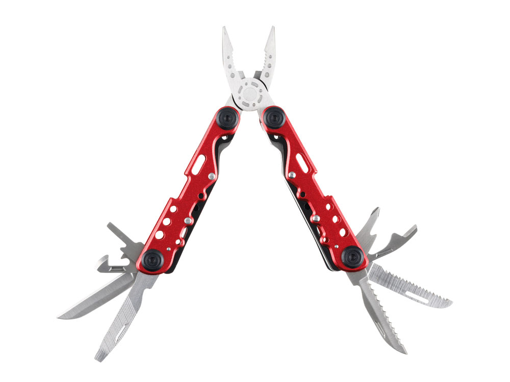 Мультитул Stinger, 105x40 мм, 13 функций, сталь, красно-серебристый, в комплекте нейлоновый чехол-1