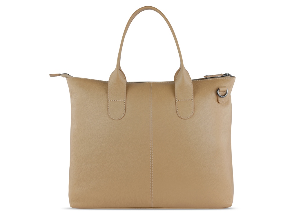 Сумка-шоппер BUGATTI ЭЛЬЗА | ELSA, песочного цвета, воловья кожа/полиэстер, 46х11х31,5 см-6