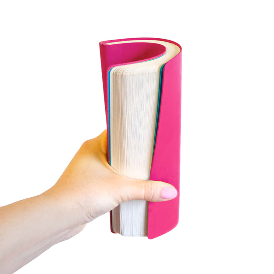 Ежедневник недатированный "FunkyPlan" розовый с  голубым  форзацем,  линейка, розовый, голубой-3