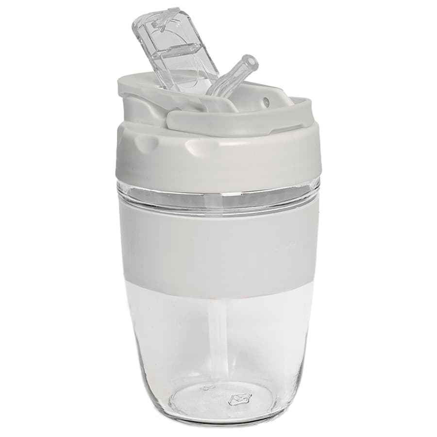 Стакан EASY с крышкой, 400мл, прозрачный, белый-2