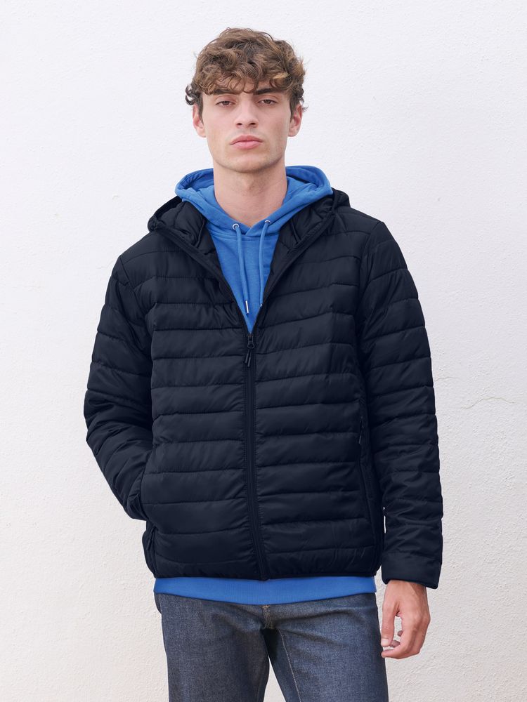 Куртка с капюшоном мужская Stream Men, темно-синяя-4