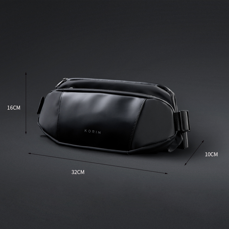 Наплечная сумка FlipSling 32х16х10 см, черная-18