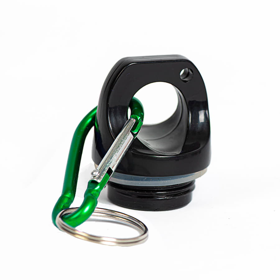 Бутылка для воды с карабином MENTO, 400мл, зеленый-1