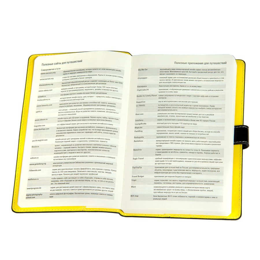 Ежедневник-портфолио недатированный HOLDER,  формат А5, черный, желтый-4