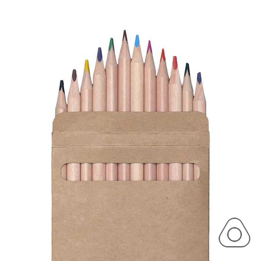 Цветные карандаши KINDERLINE middle,12 цветов, бежевый-0