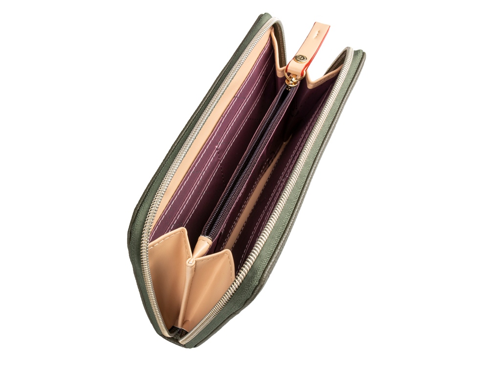 Кошелёк женский BUGATTI Ella, оливковый, полиуретан, 19х2х10 см-2