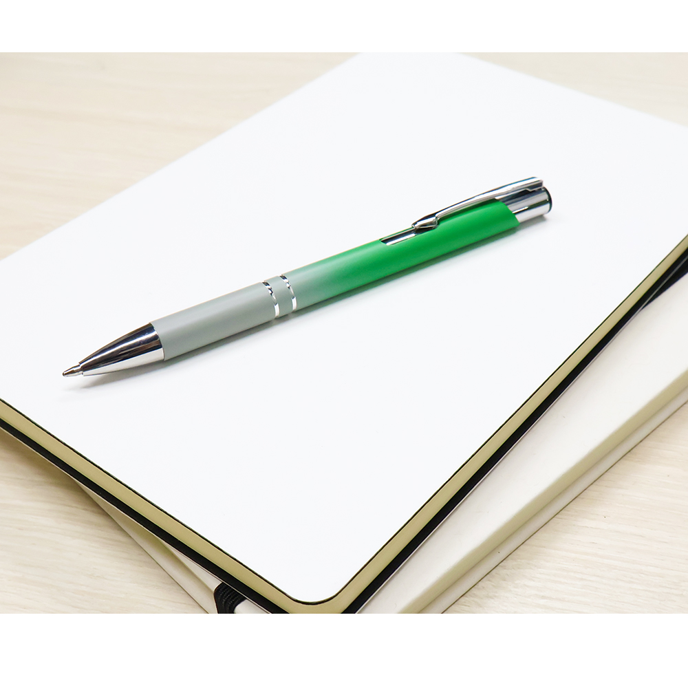 Ручка металлическая Britney градиент, Зеленый-1