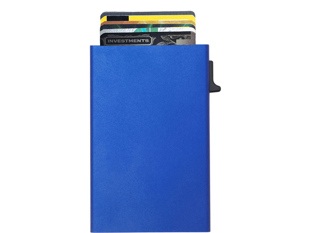 Картхолдер Florence с RFID- защитой из алюминия, синий-2