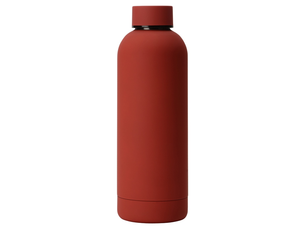 Вакуумная термобутылка Cask Waterline, soft touch, 500 мл, тубус, красный-2