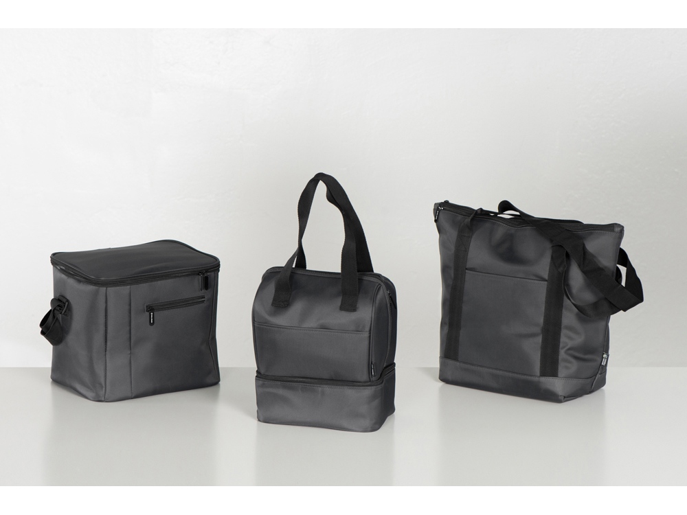 Сумка-холодильник Cool с плечевым ремнем, темно-серый-6