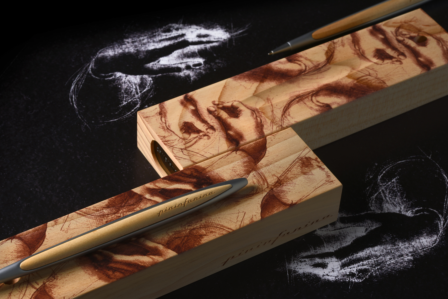 Набор из двух ручек Pininfarina Cambiano BOX CEDARWOOD-7