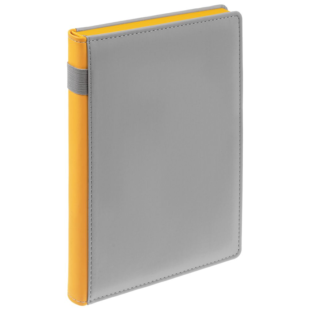 Ежедневник Spain Shall на заказ, недатированный, серый с желтым-0