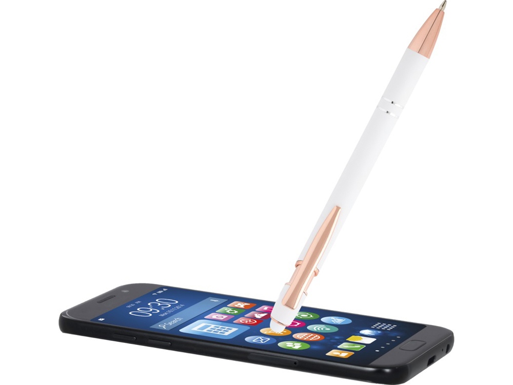 Nanna шариковая ручка с отделкой из розового золота - Белый (черные чернила)-4