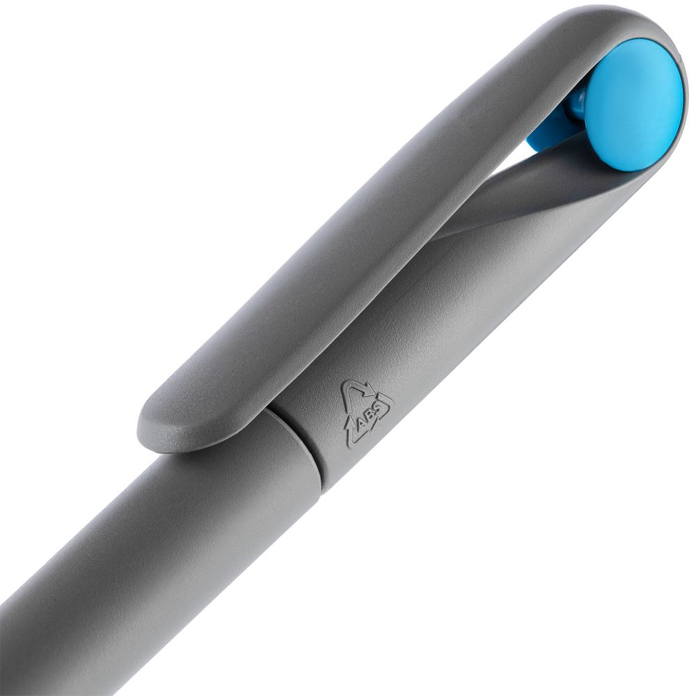 Ручка шариковая Prodir DS1 TMM Dot, серая с голубым-2
