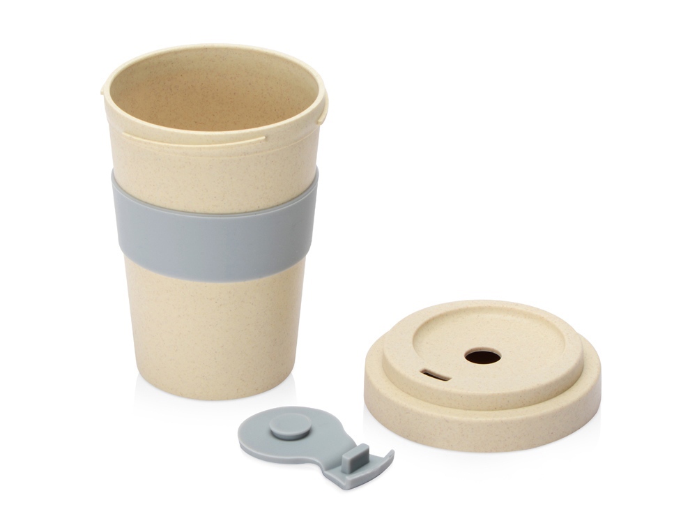 Стакан из пшеничного волокна Flava, серый-2