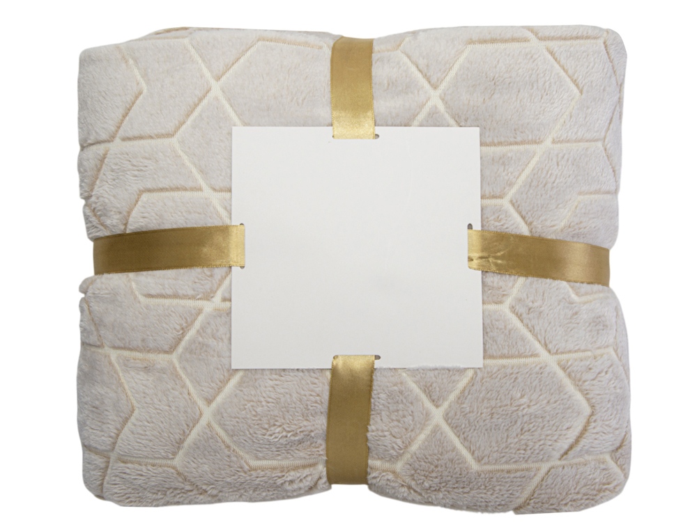 Светящийся в темноте плед Lattice бежевый-2