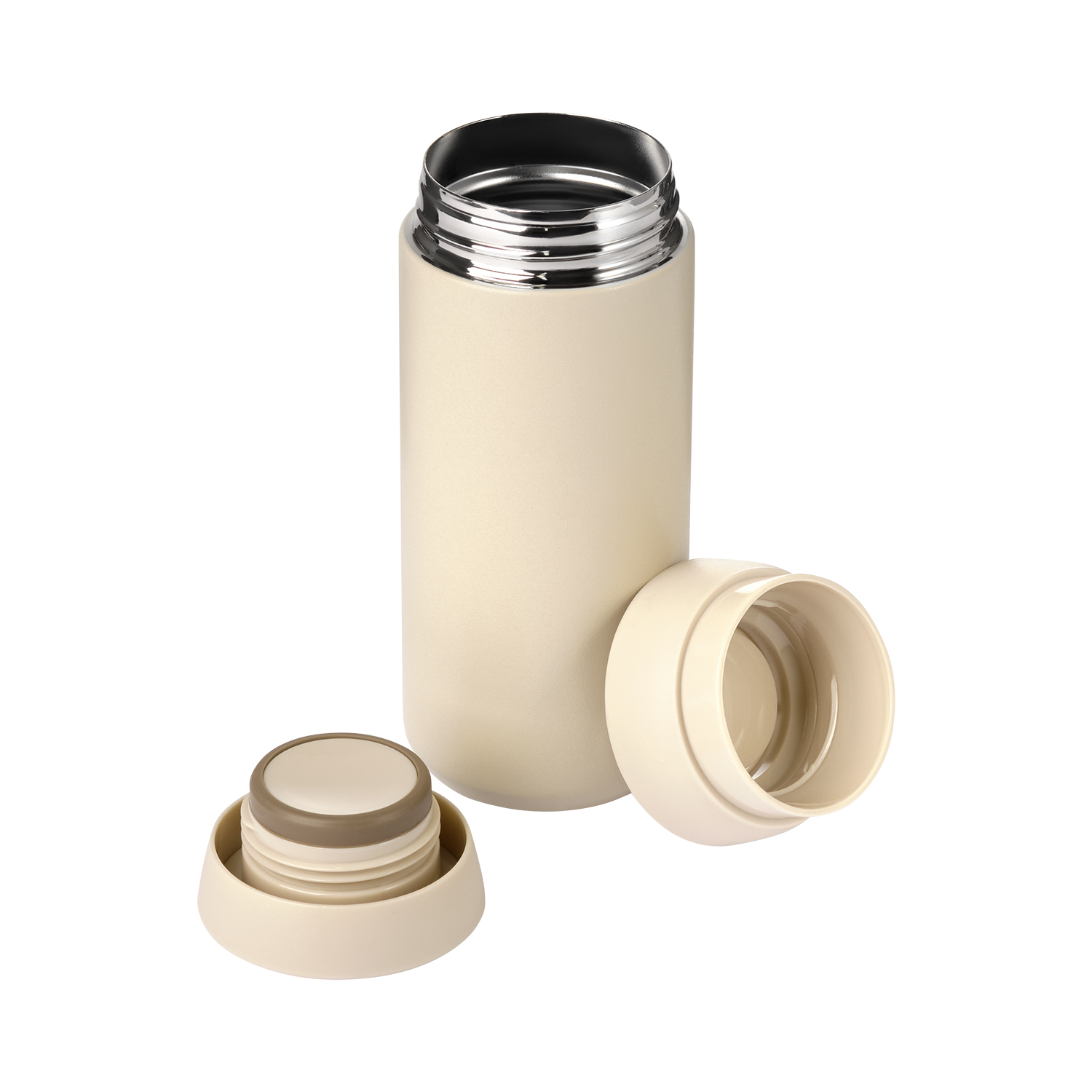 Термобутылка вакуумная герметичная Grace, бежевая-2