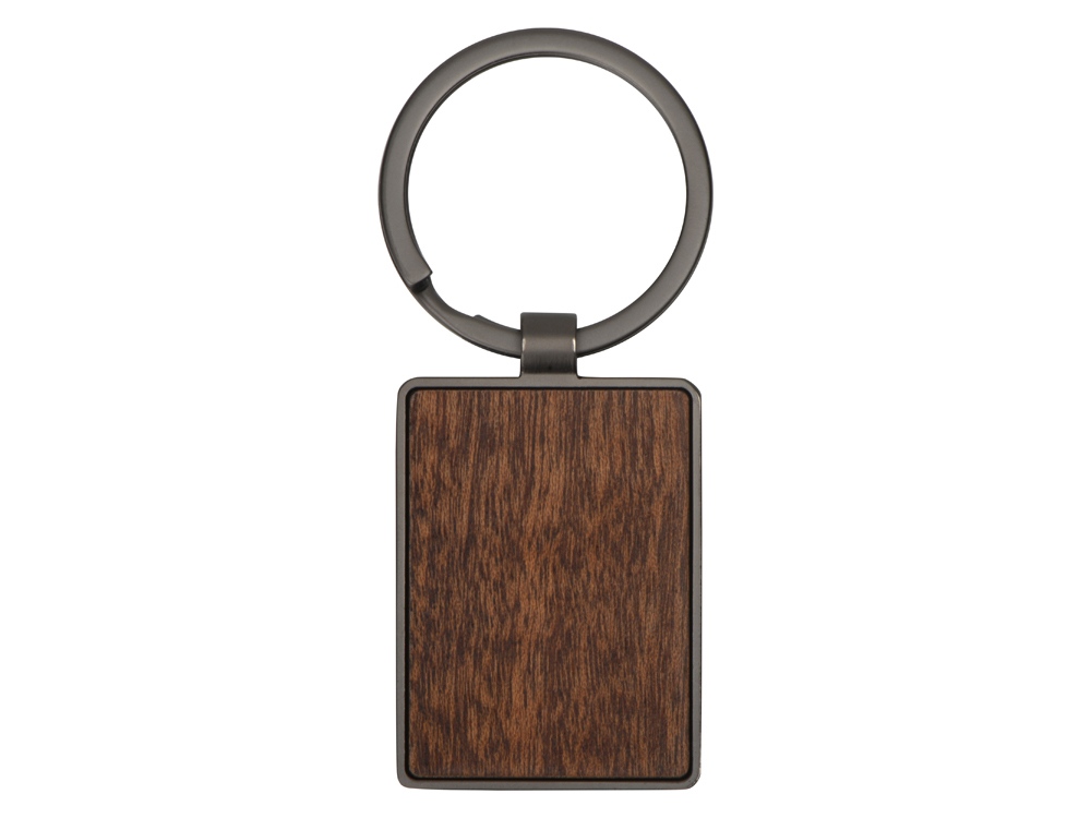 Брелок из темного металла и дерева Timber, черный/темно-коричневый-1