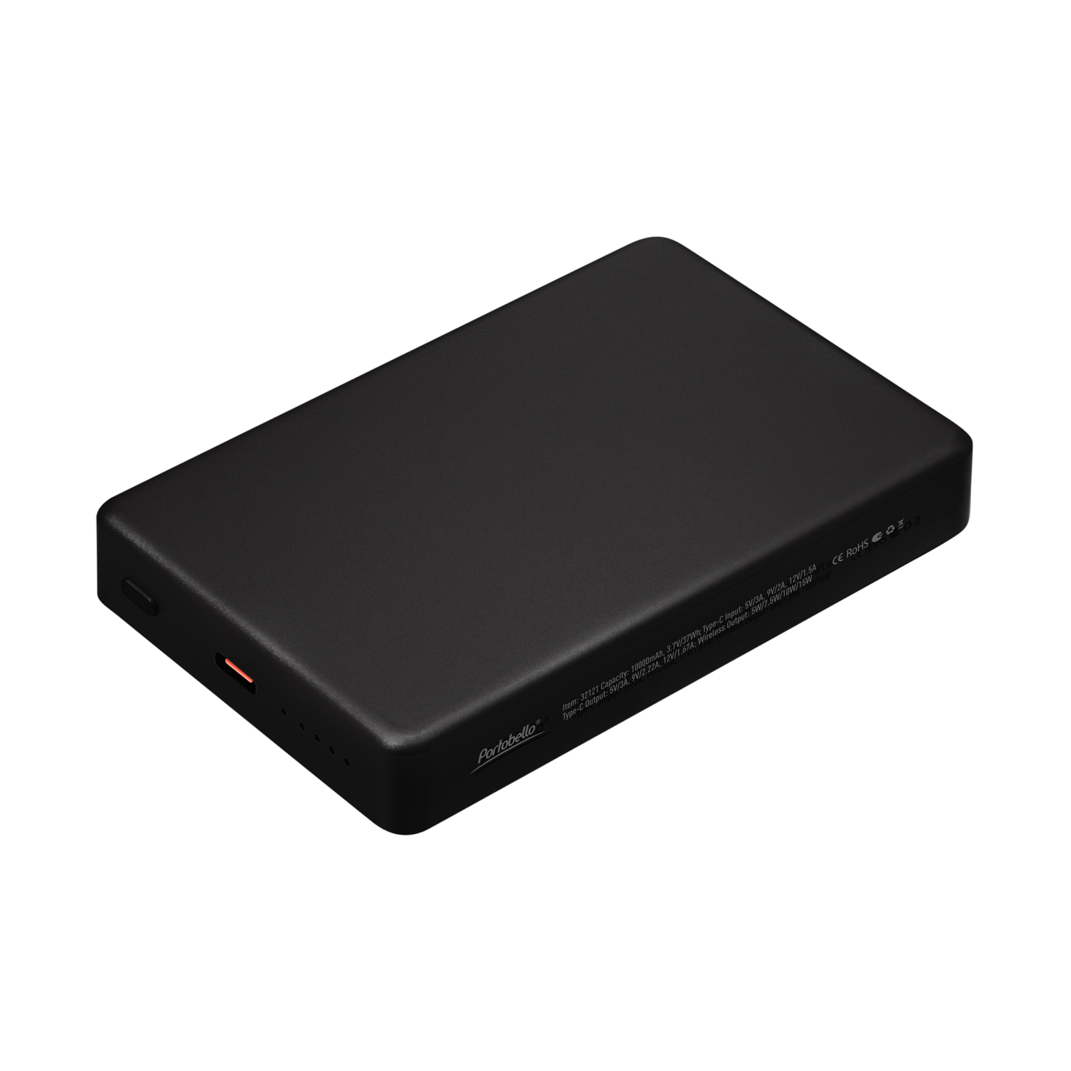 Внешний аккумулятор Атлантис Плюс PD (Atlantis PD Plus) 10000mAh с функцией беспроводной зарядки 15W, черный-1