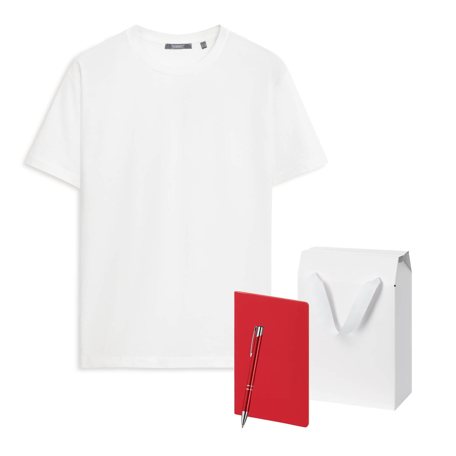 Набор с одеждой Крис (Kris) (футболка, блокнот, ручка), белый, XL-0