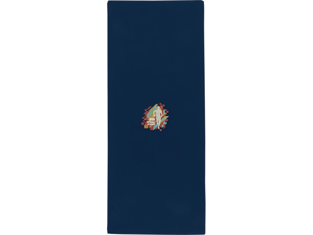 Lucas спортивное полотенце из переработанного полиэстера 30х80 см - Синий нэйви-5