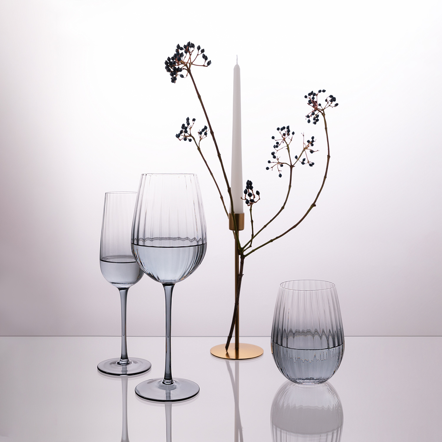 Стакан для воды Mancera, градиент серый-5