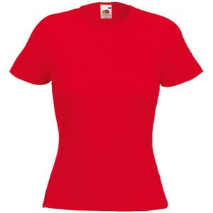 Футболка женская LADY FIT CREW NECK T 210, красный-0