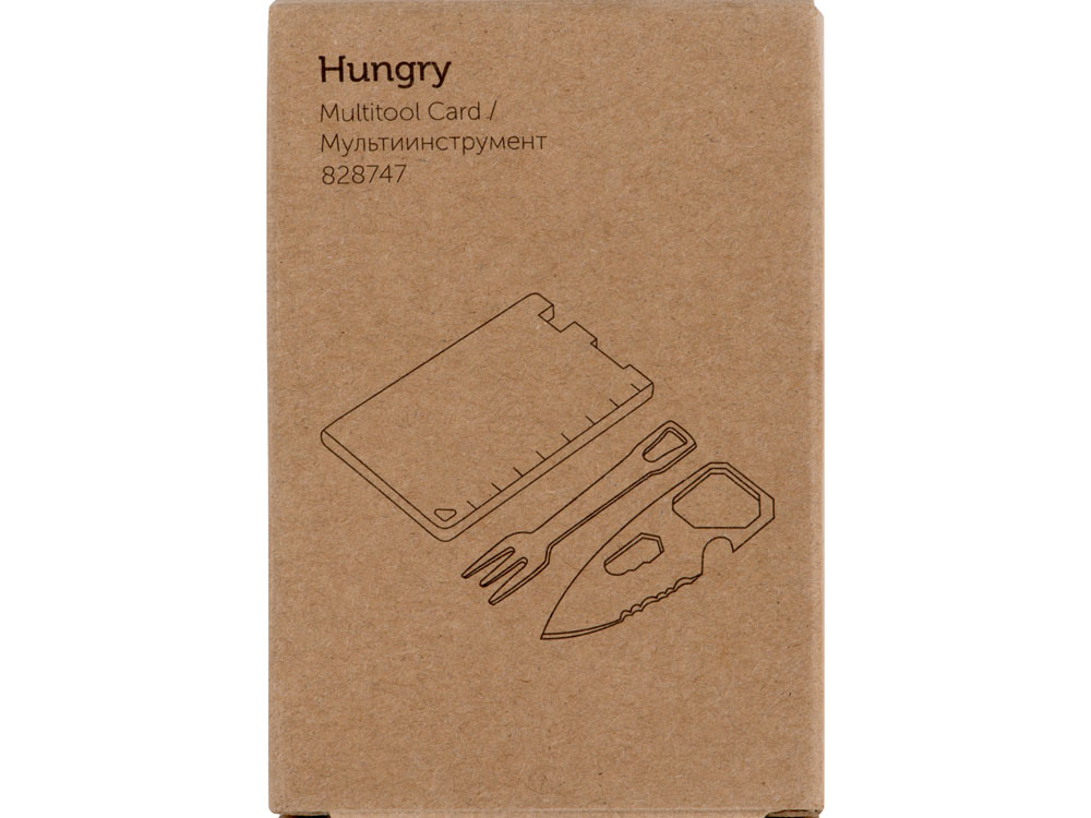 Мультиинструмент с ножом и вилкой Hungry, черный-11