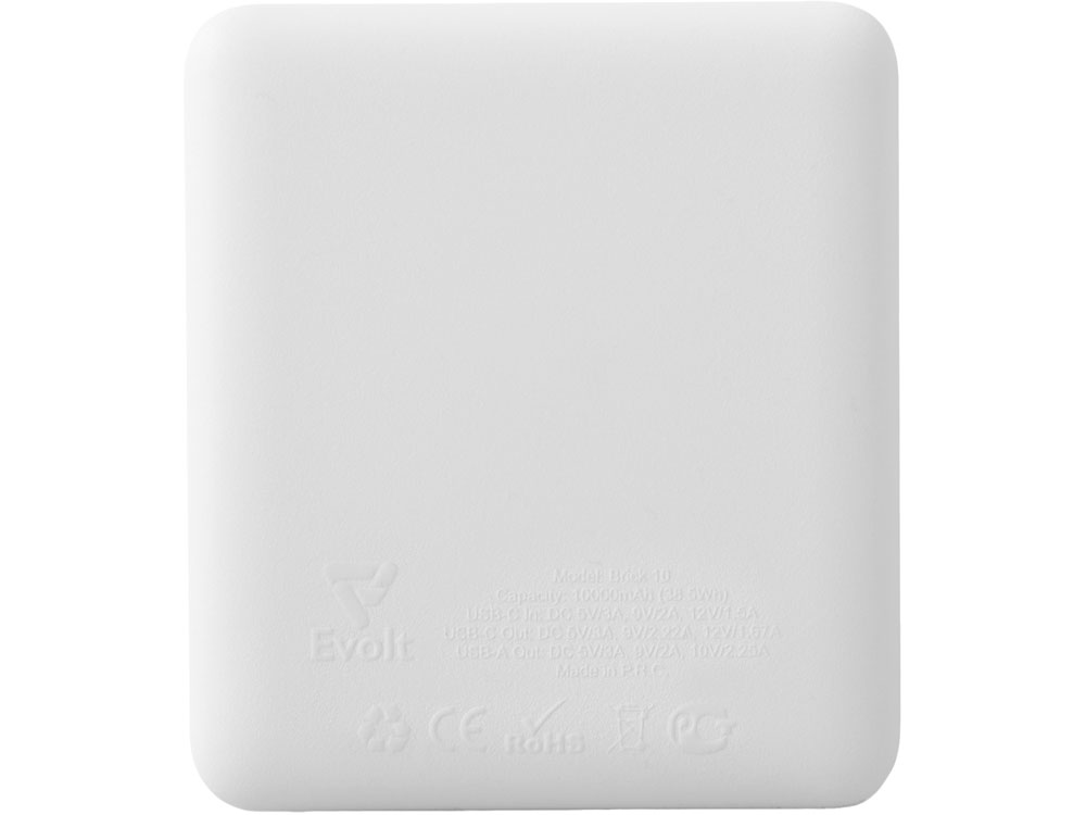 Внешний аккумулятор Brick 10 с быстрой зарядкой QC/PD, 10000 мАч, белый-4