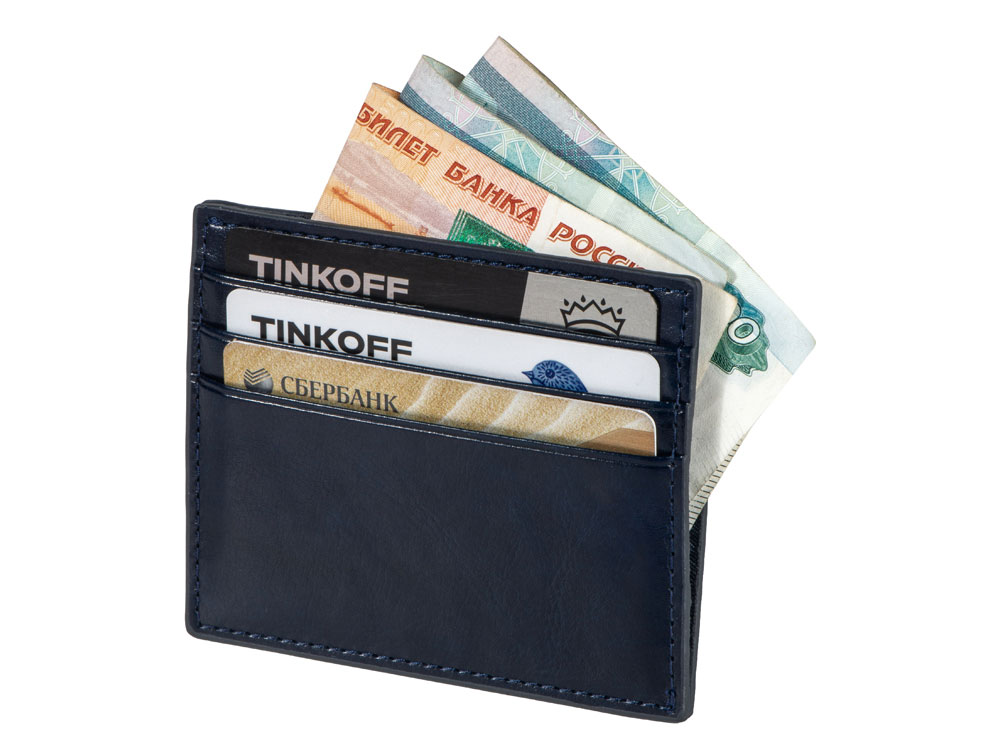 Картхолдер для 6 пластиковых карт с RFID-защитой Fabrizio, синий-2