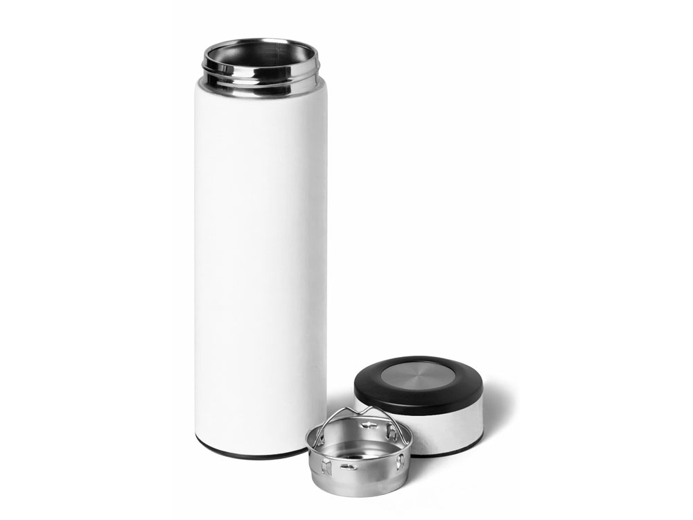 Вакуумный термос Vacuum Flask C1, soft touch, 420мл, белый-1