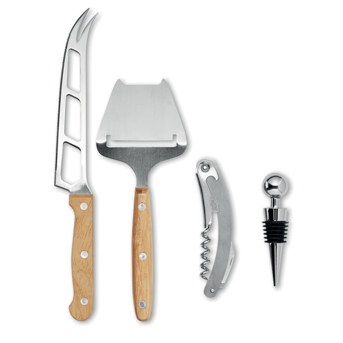 Набор для вина и сыра, древесный-8