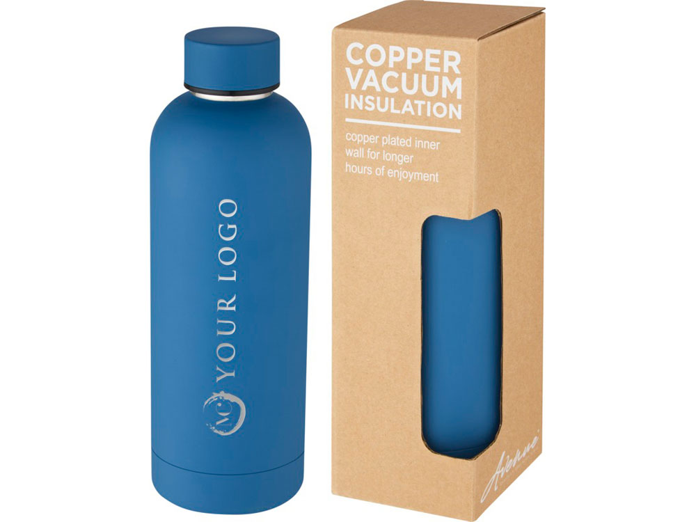 Spring Медная бутылка объемом 500 мл с вакуумной изоляцией, tech blue-5