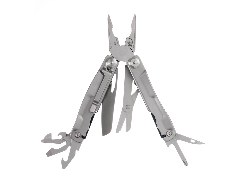 Мультитул Stinger, 106 мм, 15 функций, сталь, серебристый, в комплекте нейлоновый чехол-0