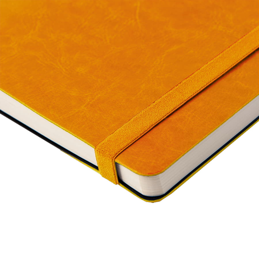 Ежедневник недатированный Boomer, А5,  оранжевый, кремовый блок в линейку, без обреза, оранжевый-6