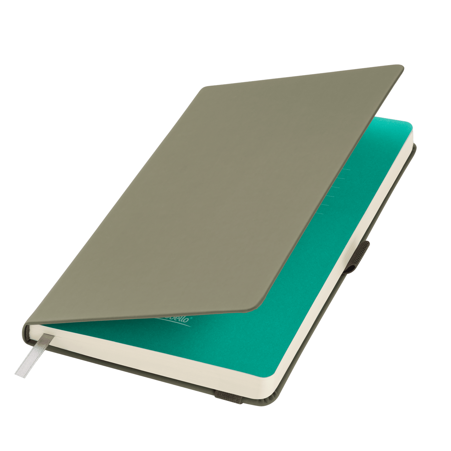 Ежедневник Alpha недатированный, серый/бирюзовый-0