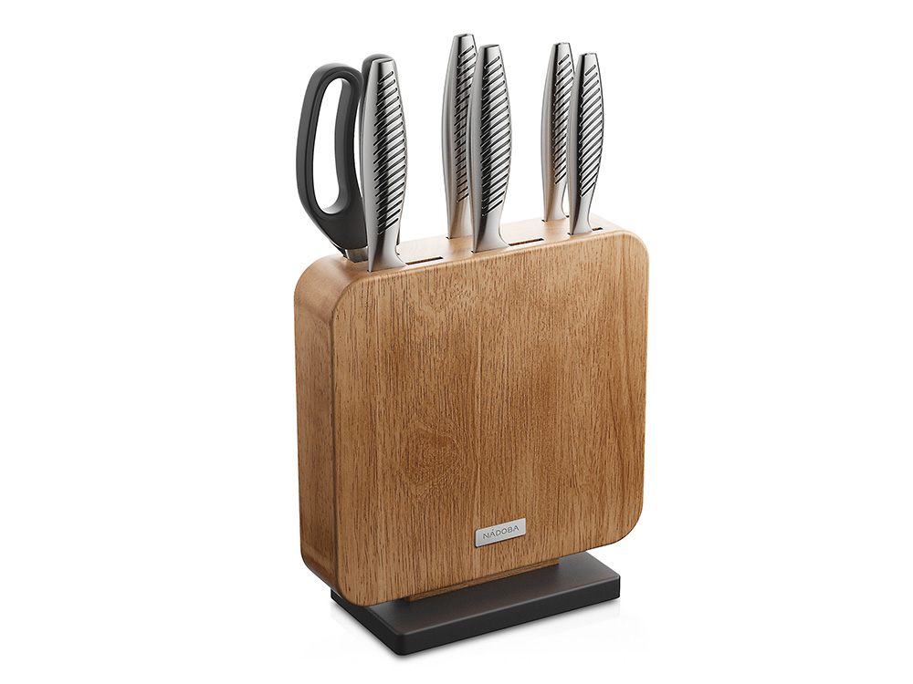 Набор кухонных ножей с блоком, NADOBA, серия VERA-0